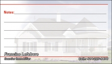 Carte d'affaires de Groupe Sutton. Courtier immobilier Francine Lefebvre. Verso