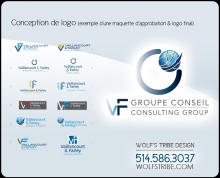 Conception de logo Wolf's Tribe Design. Repentigny
