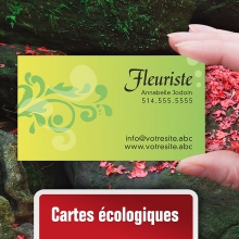 Imprimerie pour la création de vos cartes d'affaires écologique pour Chambly
