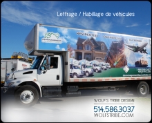Lettrage de vehicule (wrap) Wolf's Tribe Design. Repentigny