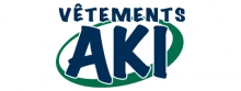 Logo de Vêtements AKI. Vêtements et accessoires de travail. St-Hubert Logo de Vêtements AKI. Vêtements et accessoires de travail. St-Hubert