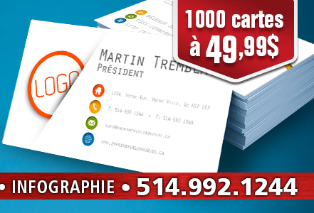 impression et design de cartes d'affaires pour Québec et environs